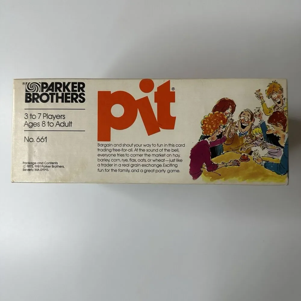 Vintage 1981 Pit Parker Brothers Game BOX‎ ONLY Replacement No.661